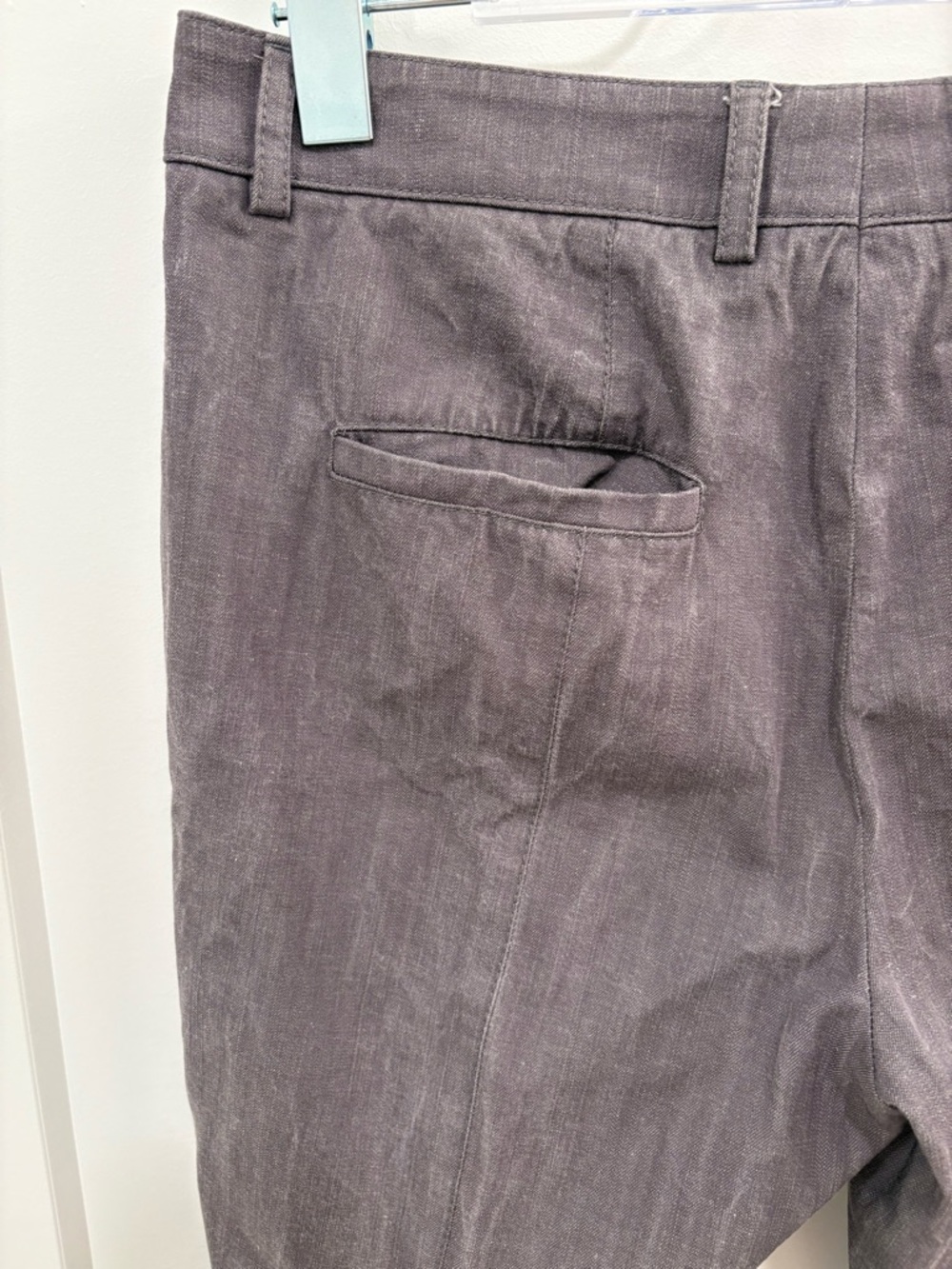 Akris Punto Minimalist Grey Cotton Viscose Pintuck Cropped Pants Size 6 - Picture 8 of 16